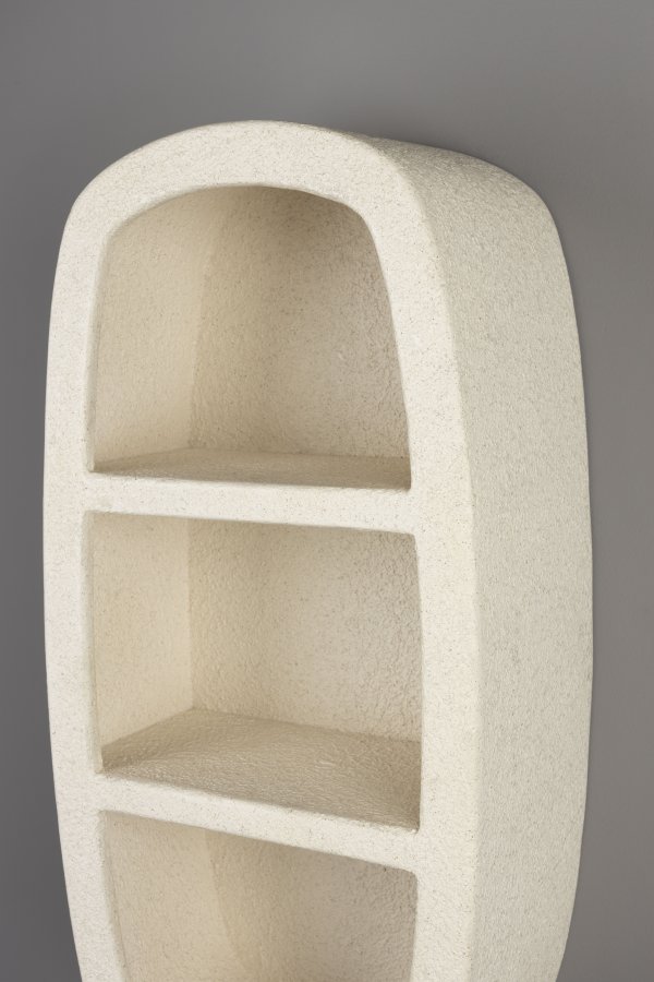 DUTCHBONE Veda vegghylle, m. 2 hyller - beige resirkulert marmor