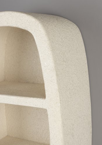 DUTCHBONE Veda vegghylle, m. 2 hyller - beige resirkulert marmor