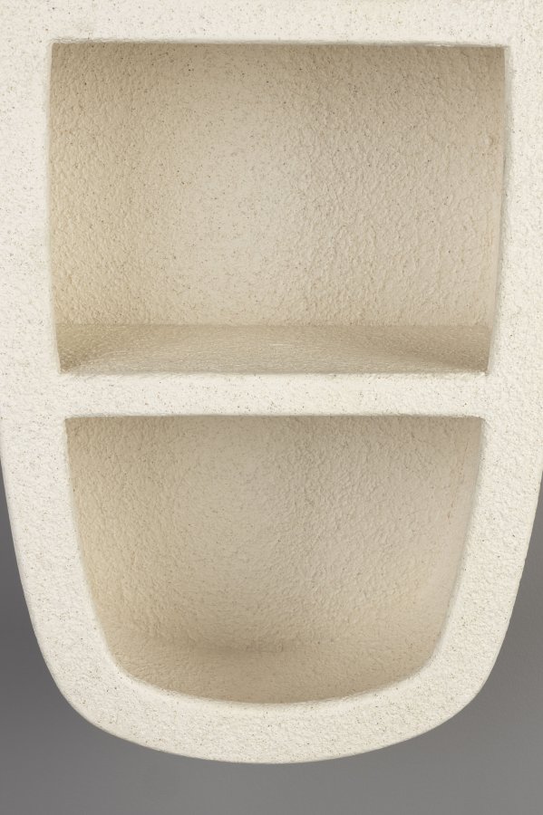 DUTCHBONE Veda vegghylle, m. 2 hyller - beige resirkulert marmor