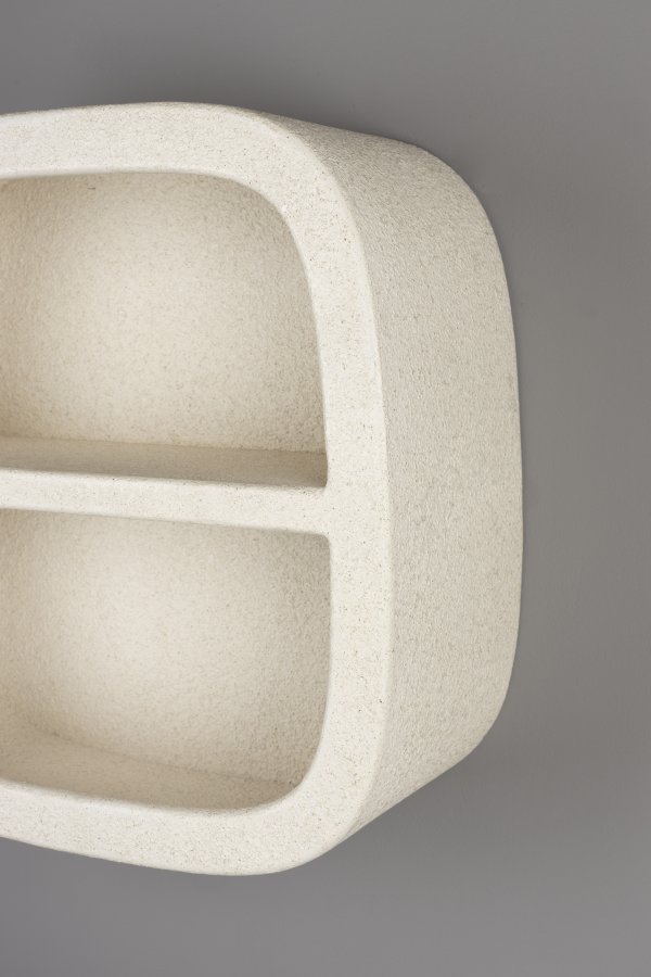 DUTCHBONE Veda vegghylle, mellom, m. 1 hylle - beige resirkulert marmor