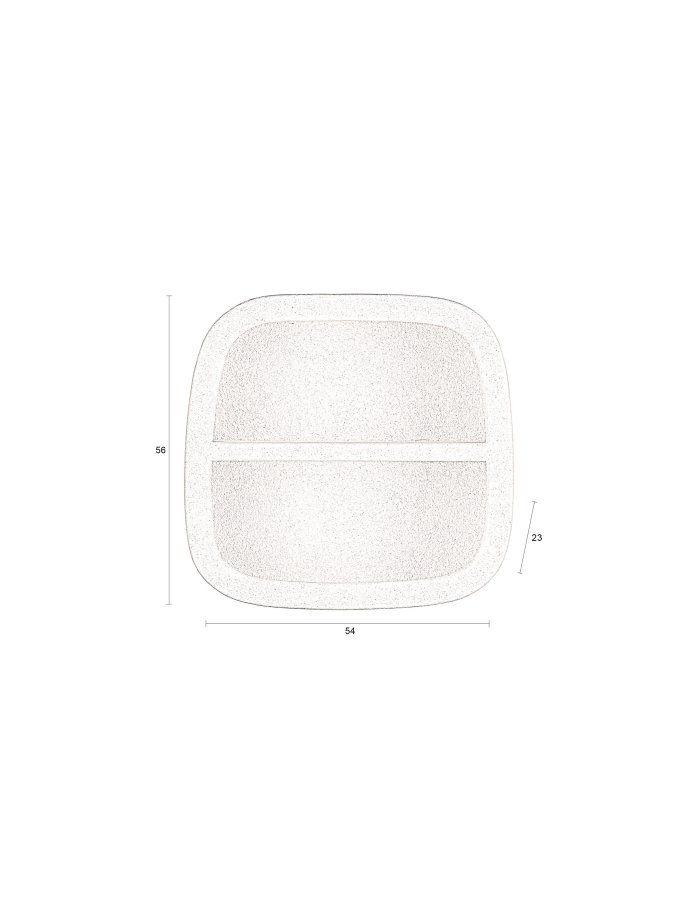 DUTCHBONE Veda vegghylle, mellom, m. 1 hylle - beige resirkulert marmor