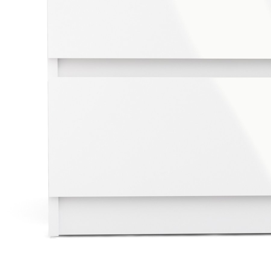 TWILUM Naia kommode - hvit hyglans tre, m. 5 skuffer