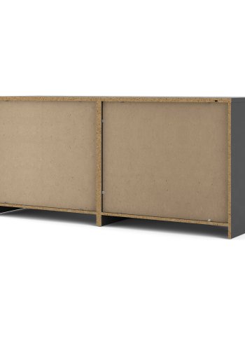 TVILUM Naia dobbelt kommode, m. 6 skuffer - sort folie og plastik