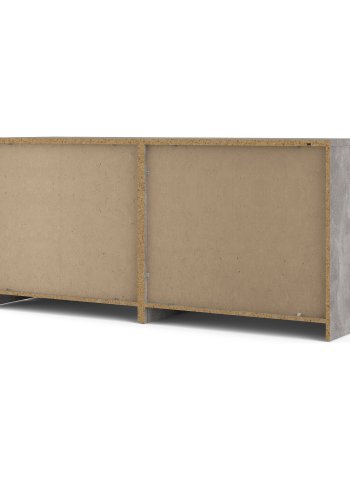 TVILUM Naia Doppelkommode, m. 6 Schubladen - grau/weiße Folie und Kunststoff