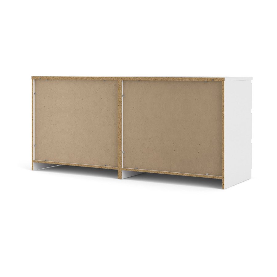 TVILUM Naia Kommode - weiß Hochglanz Holz, m. 6 Schubladen