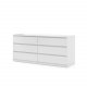 TVILUM Naia Kommode - weiß Hochglanz Holz, m. 6 Schubladen