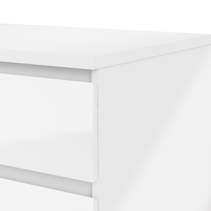 TVILUM Naia Kommode - weiß Hochglanz Holz, m. 6 Schubladen