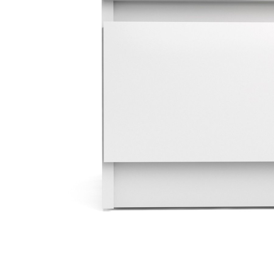 TWILUM Naia kommode - hvit hyglans tre, m. 5 skuffer, smal 