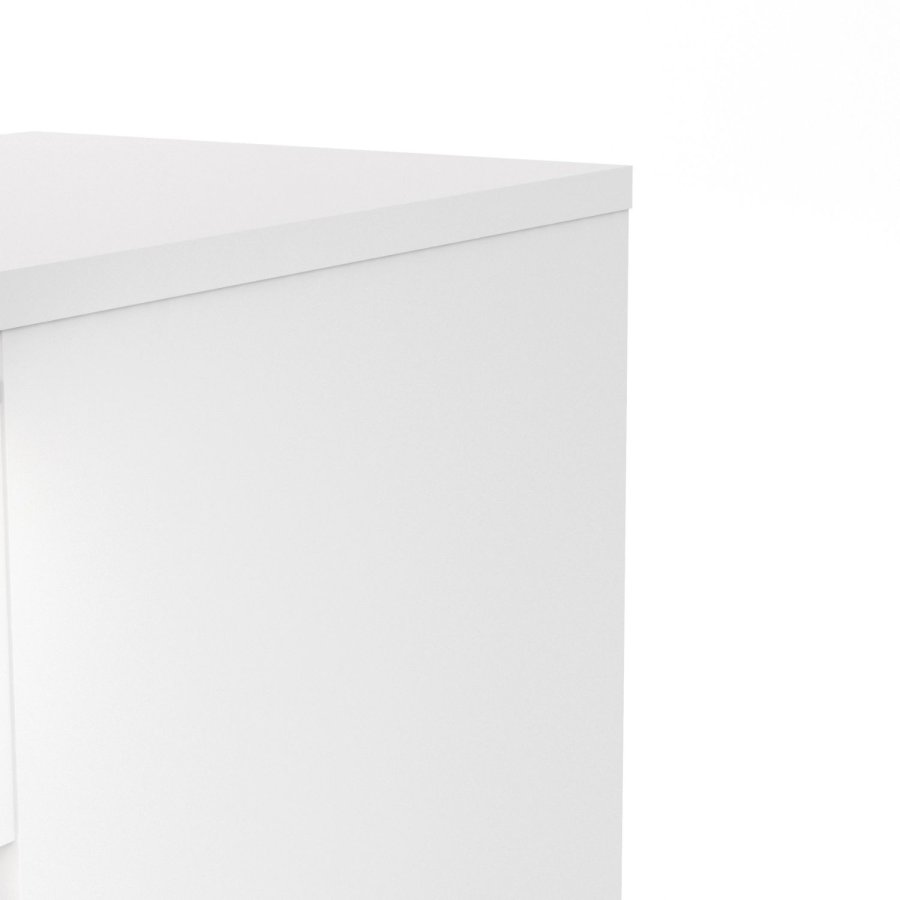 TWILUM Naia kommode - hvit hyglans tre, m. 5 skuffer, smal 