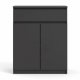 TVILUM Naia Sideboard, mit 2 Türen und 1 Schublade – schwarze Spanplatte (80,4x40)