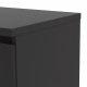 TVILUM Naia Sideboard, mit 2 Türen und 1 Schublade – schwarze Spanplatte (80,4x40)