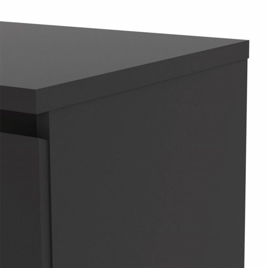 TVILUM Naia Sideboard, mit 2 Türen und 1 Schublade – schwarze Spanplatte (80,4x40)
