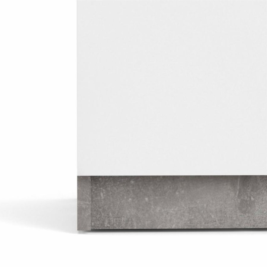 TVILUM Naia Sideboard, m. 2 Türen und 1 Schublade - grau/weiße Folie (80,4x40)