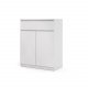 TVILUM Naia Sideboard - Holz wei Hochglanz, mit 2 Tren und 1 Schublade