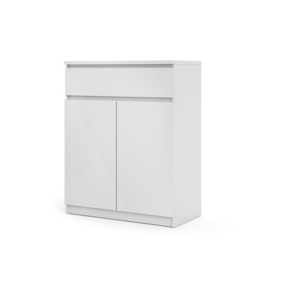 TVILUM Naia Sideboard - Holz wei Hochglanz, mit 2 Tren und 1 Schublade