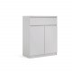 TVILUM Naia Sideboard - Holz wei Hochglanz, mit 2 Tren und 1 Schublade