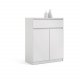 TVILUM Naia Sideboard - Holz wei Hochglanz, mit 2 Tren und 1 Schublade