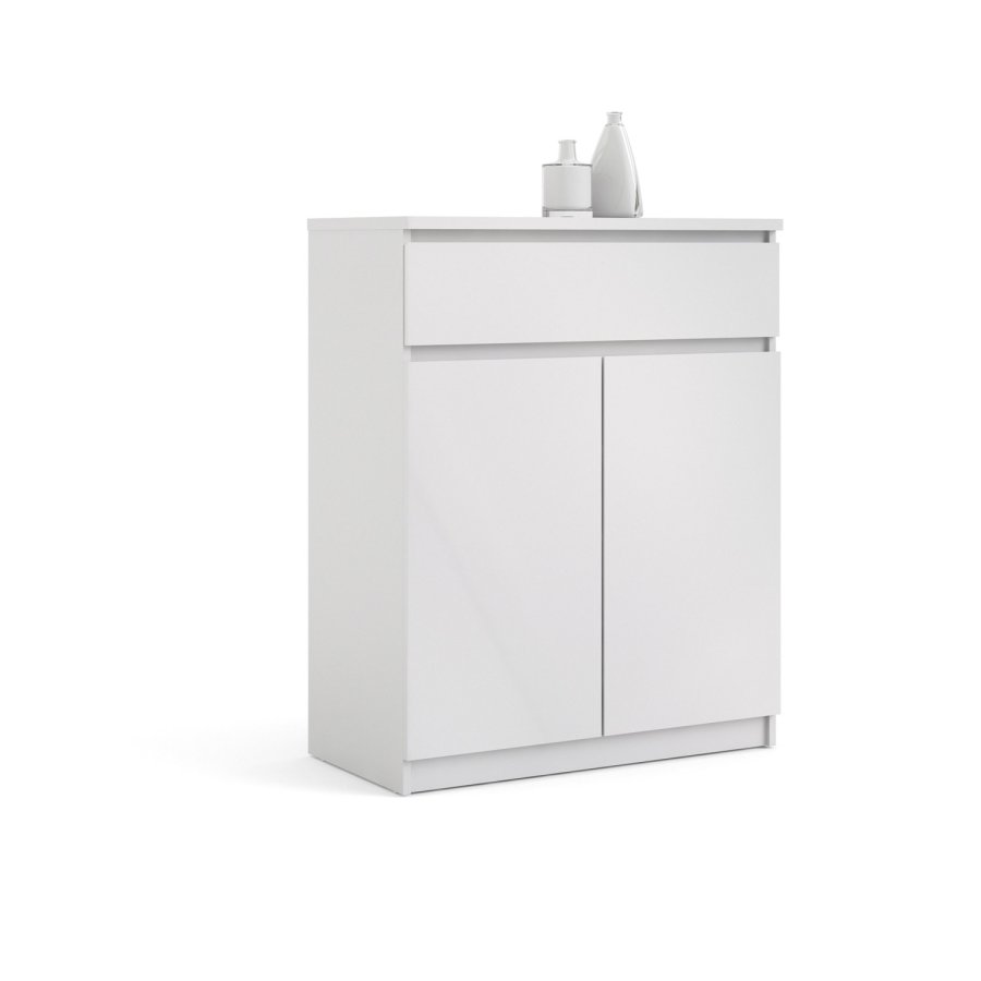 TVILUM Naia Sideboard - Holz wei Hochglanz, mit 2 Tren und 1 Schublade