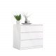 TVILUM Naia Kommode - weiß Hochglanz Holz, m. 3 Schubladen