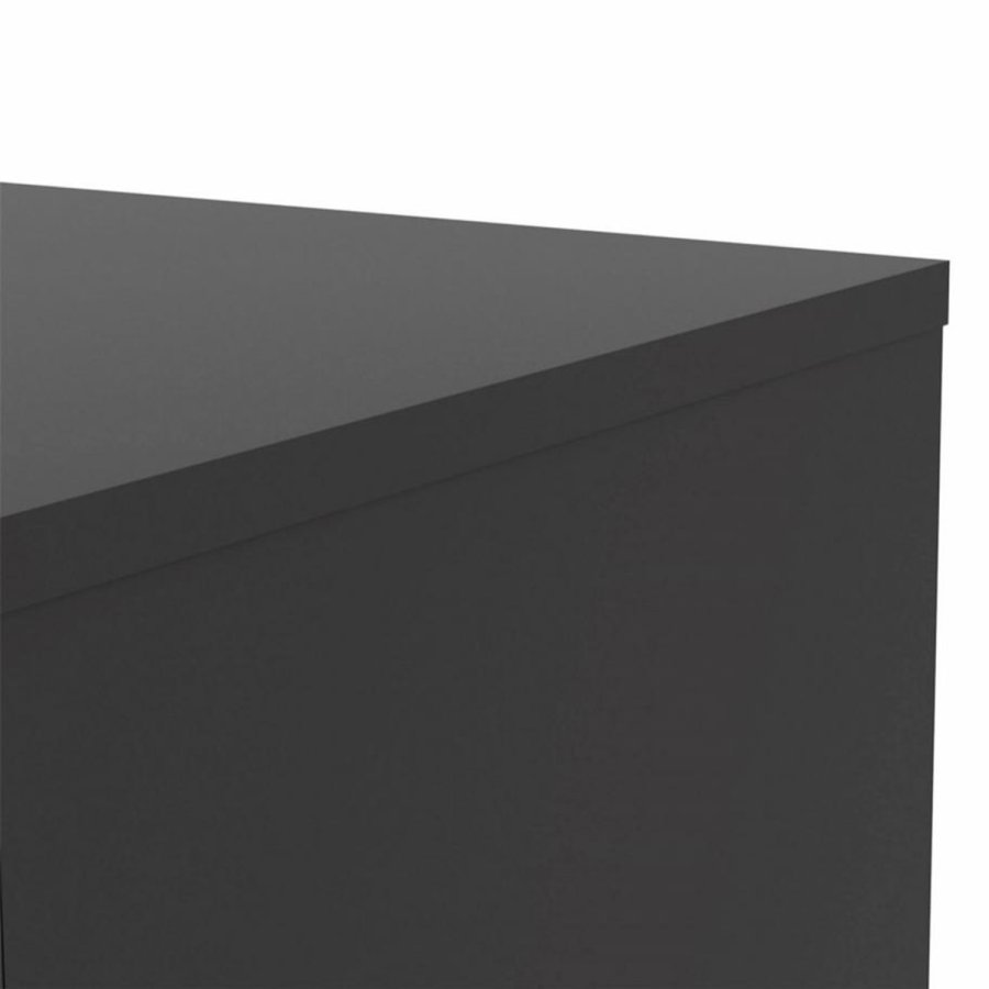 TVILUM Naia Sideboard, m. 2 Türen und 4 Schubladen - schwarze Spanplatte (120,8x50)