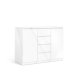 TVILUM Naia Sideboard - Holz weiß Hochglanz, mit 2 Türen und 4 Schubladen