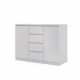 TVILUM Naia Sideboard - Holz weiß Hochglanz, mit 2 Türen und 4 Schubladen