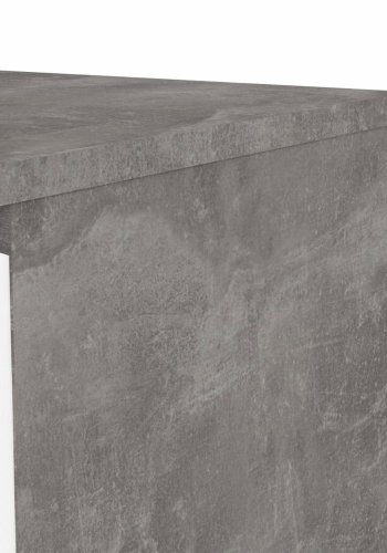 TVILUM Naia Kommode, m. 3 Schubladen - weiß/graue Folie und Kunststoff