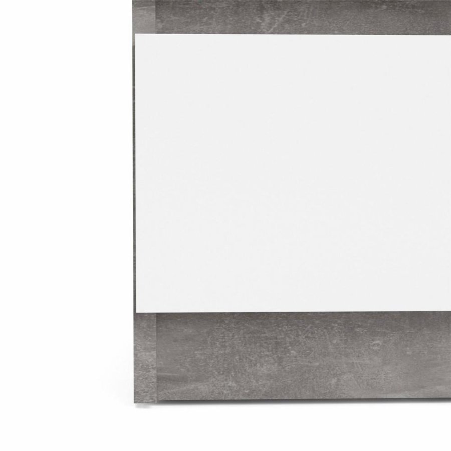 TVILUM Naia Kommode, m. 3 Schubladen - weiß/graue Folie und Kunststoff