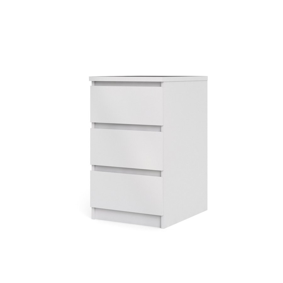 TVILUM Naia Kommode - weiß Hochglanz, m. 3 Schubladen 