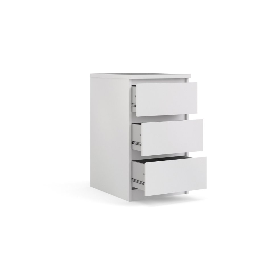 TVILUM Naia Kommode - weiß Hochglanz, m. 3 Schubladen 