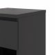 TVILUM Naia sengebord, m. 1 rum og 1 skuffe - sort folie og plastik (40,4x40)