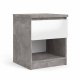 TVILUM Naia Nachttisch, mit 1 Fach und 1 Schublade - grau/weiße Folie und Kunststoff (40,4x40)