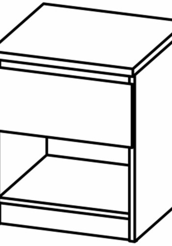 TVILUM Naia Nachttisch, mit 1 Fach und 1 Schublade - grau/weiße Folie und Kunststoff (40,4x40)