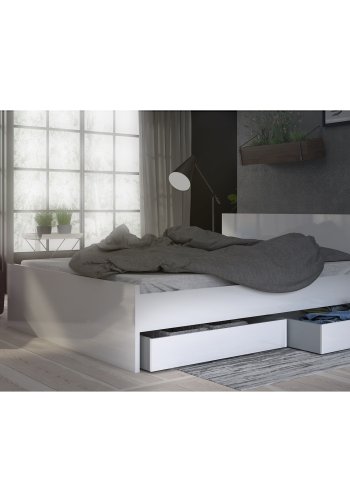 TVILUM Naia sengeskuffe - hvid hjglans, 2 stk, 100 cm