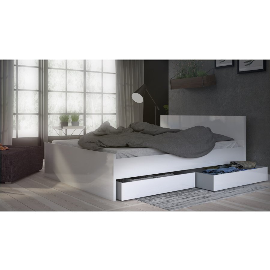 TVILUM Naia sengeskuffe - hvid hjglans, 2 stk, 100 cm