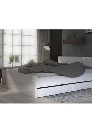 TVILUM Naia sengeskuffe - hvid hjglans, 2 stk, 100 cm