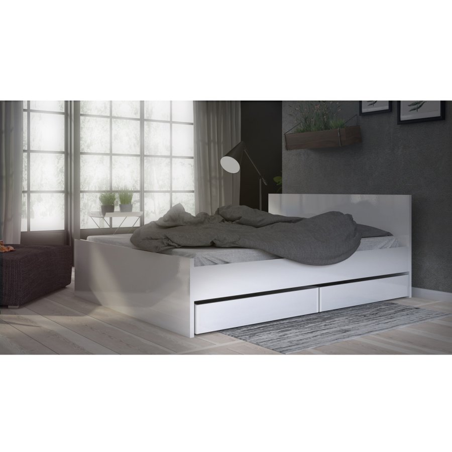 TVILUM Naia sengeskuffe - hvid hjglans, 2 stk, 100 cm