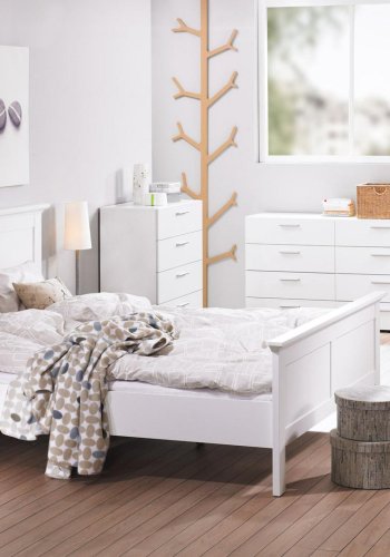 
TVILUM Paris sengeramme - hvidt træ
