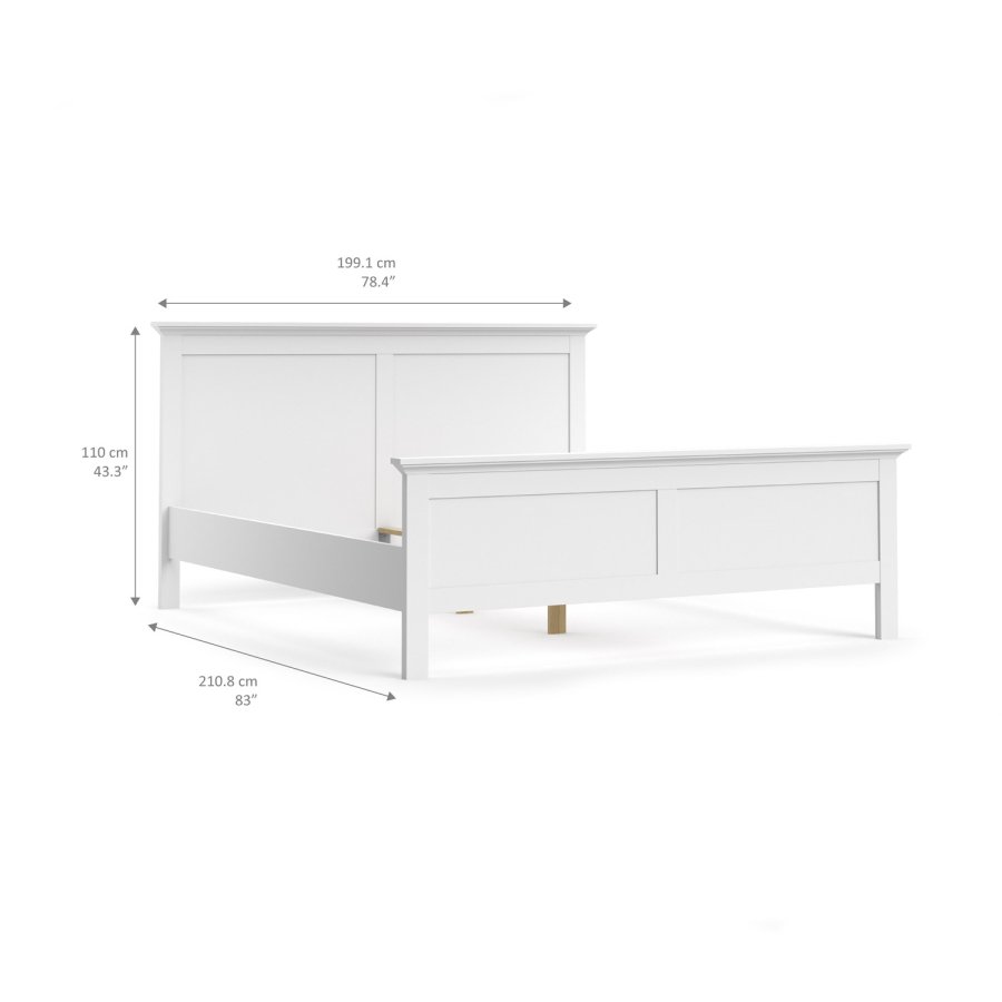 
TVILUM Paris sengeramme - hvidt træ
