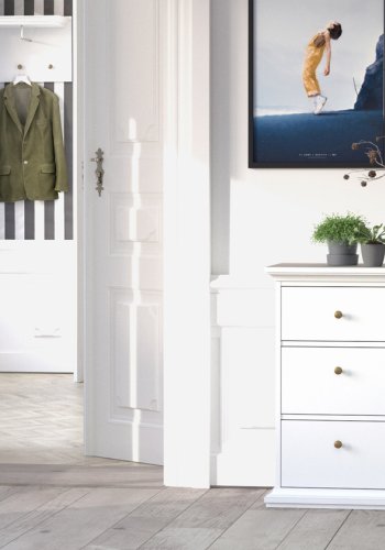 
TVILUM paris kommode - hvid laminat, 4 skuffer
