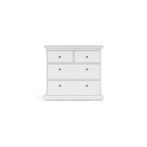 TVILUM Paris byr - vit kompositträ, med 4 ldor