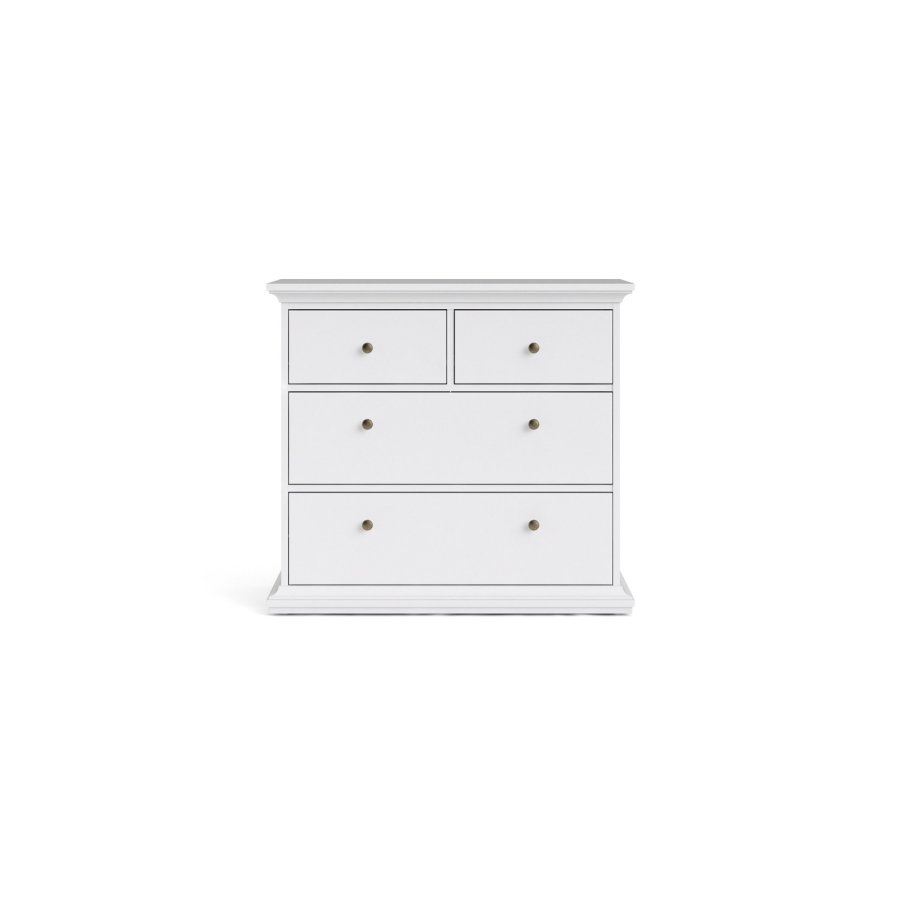 
TVILUM paris kommode - hvid laminat, 4 skuffer
