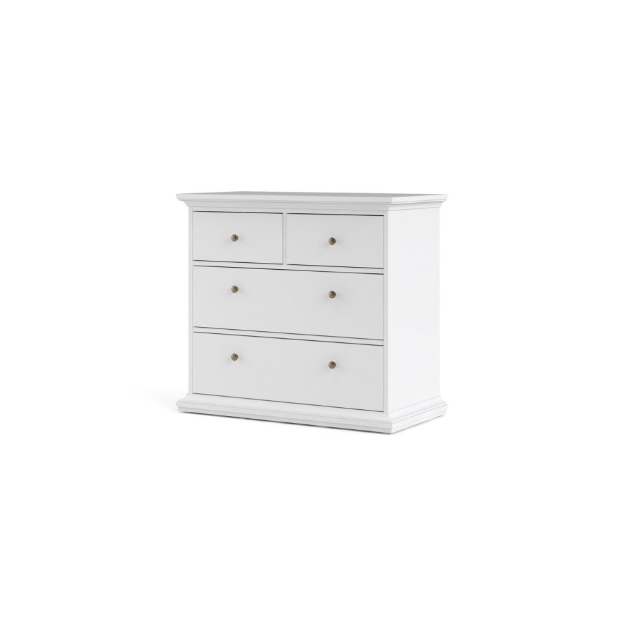 
TVILUM paris kommode - hvid laminat, 4 skuffer
