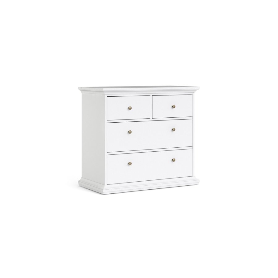 
TVILUM paris kommode - hvid laminat, 4 skuffer
