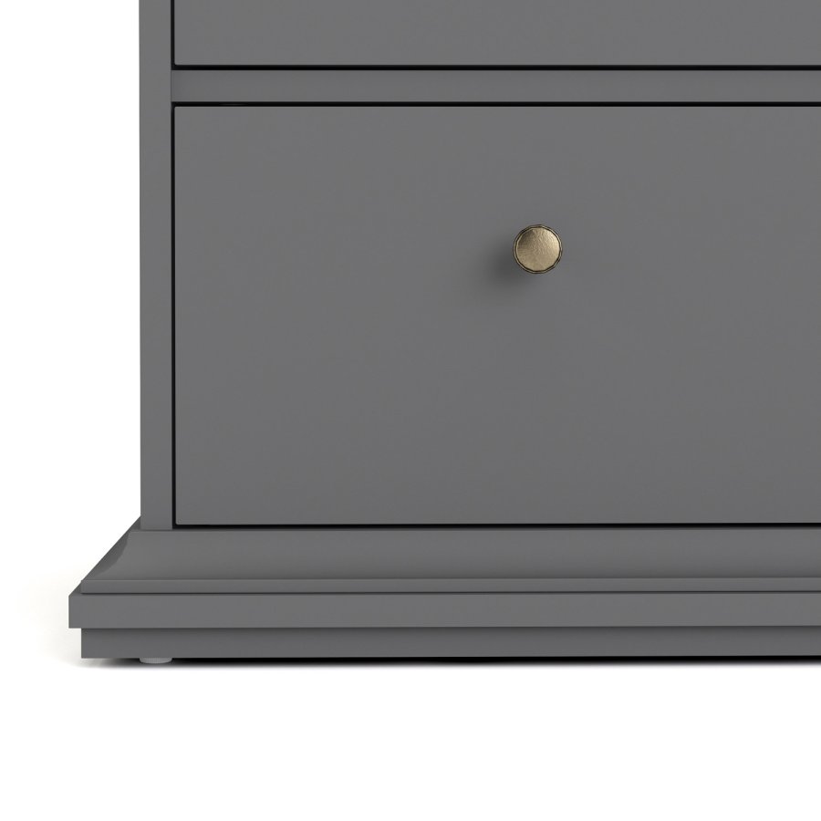 TVILUM Paris kommode - matt grtt tre, m. 4 skuffer 