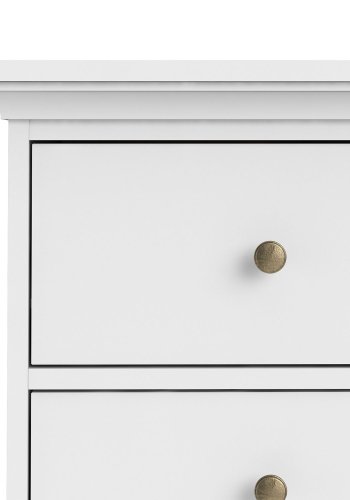 
TVILUM Paris kommode - hvidt træ, 6 skuffer
