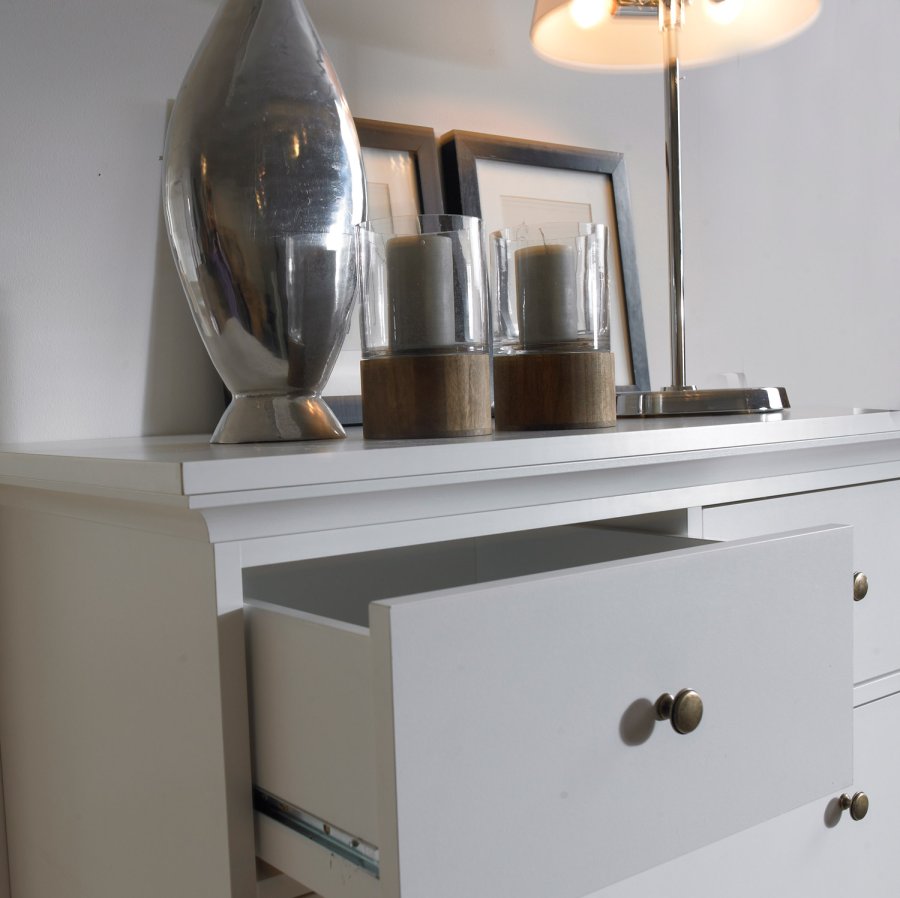 
TVILUM Paris kommode - hvidt træ, 6 skuffer
