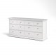 TVILUM Paris kommode - hvidt tr, 8 skuffer