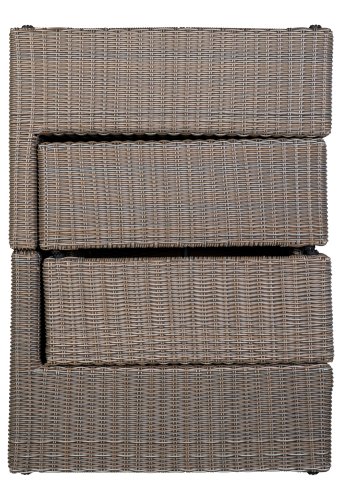 HOUSE NORDIC Rossi sofasett - gr rotting og glass, med sorte puter