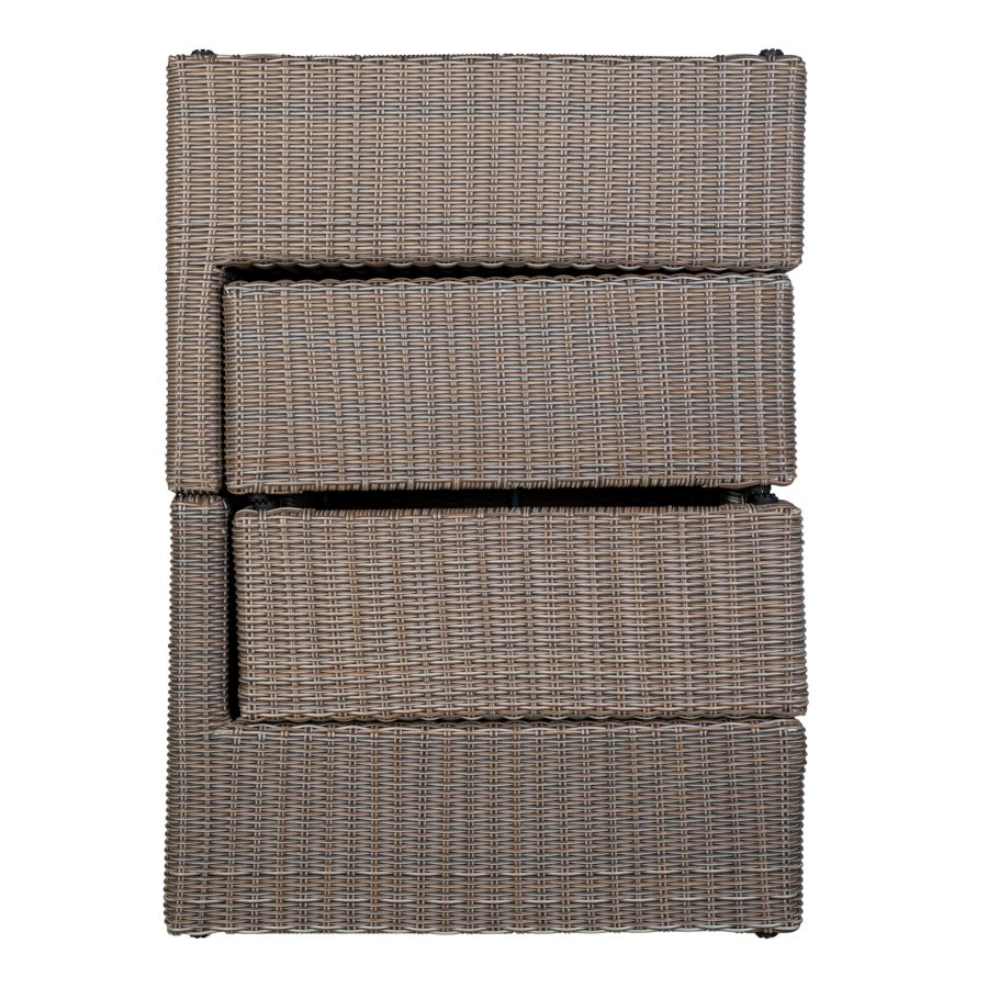 HOUSE NORDIC Rossi sofasett - gr rotting og glass, med sorte puter